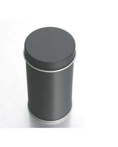 Rundose klein, schwarz-matt mit Innendeckel, Format Ø46x87mm- Art.9045
